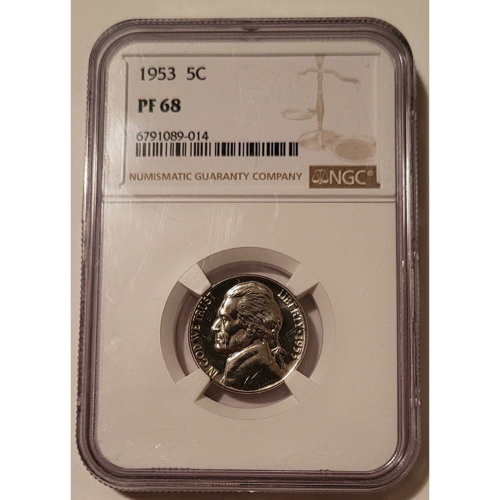 1953 Jefferson Nickel Proof PF68 NGC